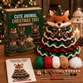 thumbnail image 2 of Crochet Christmas Tree DIY Kit, DIY Crochet Animal Christmas Tree Kit, Christmas DIY Crochet Kit for Beginners, Handmade Holiday Craft Set Christmas Decorations, 2 of 7