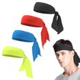 thumbnail image 1 of Diadema deportiva para hombre y mujer, pack de 4, 110 cm, unisex, cinta elástica para el pelo para correr, trotar, hacer senderismo, montar en bicicleta y motociclismo, 1 of 4