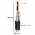 thumbnail image 3 of Universal Multi-Angle Drill Bit Holder Extension Rod, 1/4 Inch Hex Shank, Hand Tool Accessory for Various Drilling Tasks (Black & Silver), 3 of 5