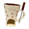 thumbnail image 2 of Taza para fondue de chocolate de 130 ml con tenedor para fundir queso. Utensilios de cocina. Blanco, 2 of 9