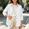 thumbnail image 2 of Smupbvky Corduroy Tops for Girl Collared Button up Shirts with Front Pocket Fall Long Sleeve Dressy Casual Blouses (9-10 Years, White), 2 of 9