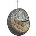 thumbnail image 4 of Modway Hide Outdoor Patio Swing Chair With Stand in Gray Mocha, 4 of 9