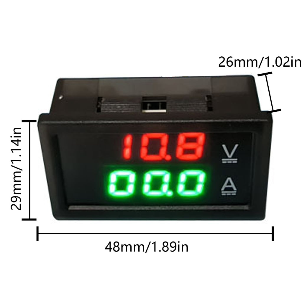 WINDLAND Digital Voltmeter Ammeter DC300V 50-400A Amp Voltage Current Meter Tester 3Bit Double LED Display Panel