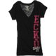 thumbnail image 1 of Ecko Unltd. Camiseta con gráfico Vnk Wostyl con purpurina para mujer, negra, mediana Ecko Unltd. Camiseta gráfica, 1 of 1