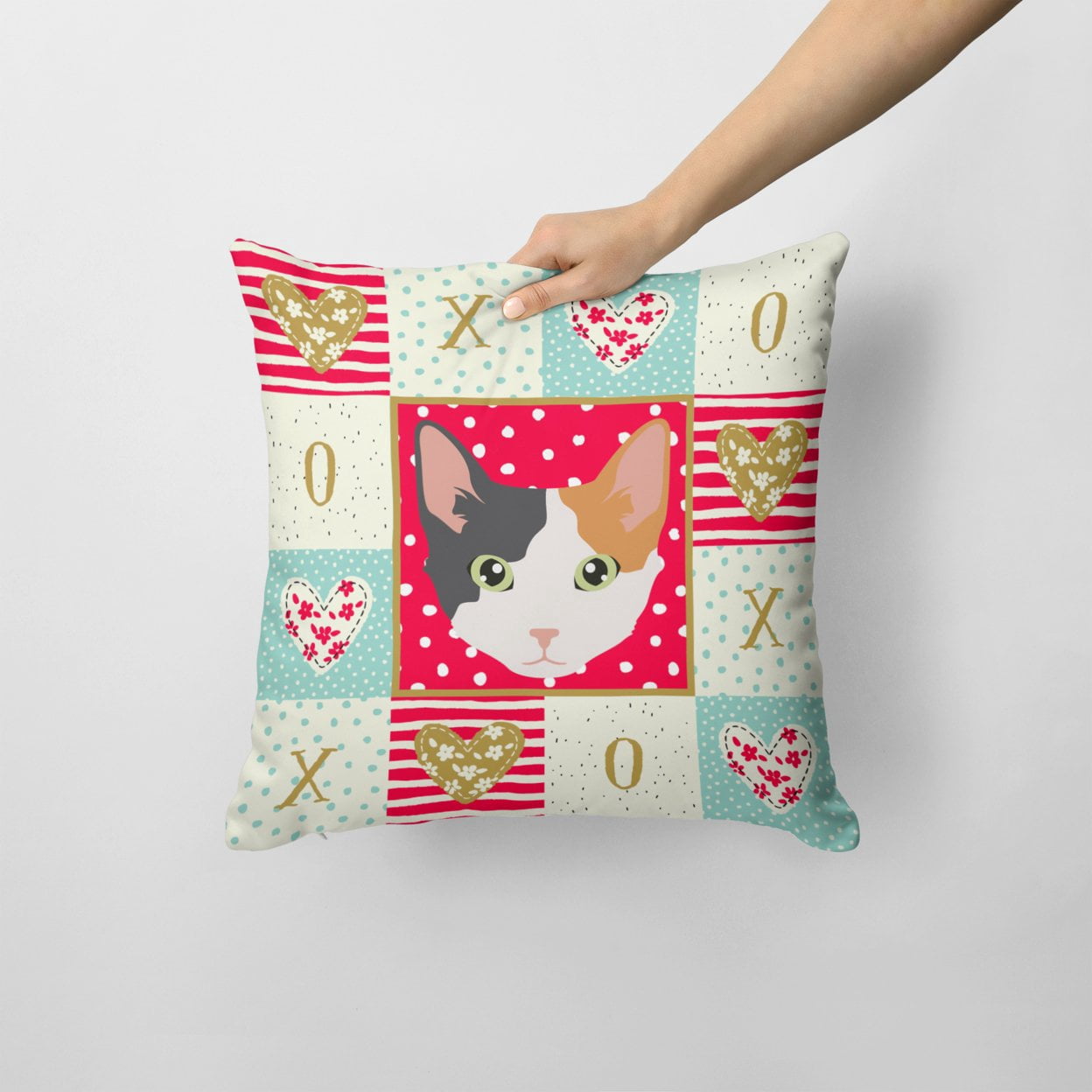 Skookum Cat Love Fabric Decorative Pillow