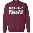 thumbnail image 2 of OXI Crewneck Sweatshirt - Basic Casual Sweatshirts for Men's and Women Fleece Sweatshirt Long Sleeve - Maroon Medium, 2 of 2