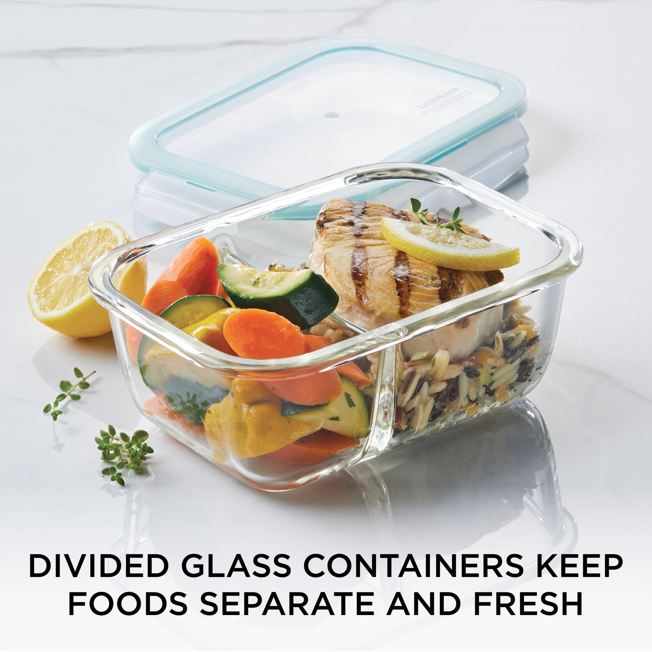 Lock & Lock Lock & Lock LLG423 14 oz Purely Better Glass Rectangular Food Storage  Container; Clear LLG423