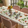 thumbnail image 3 of Ladybugs Eucalyptus Table Cloths for 8 Foot Rectangle Tables, Spring Botanical Leaves Green Patio Waterproof Elastic Fitted Tablecloths, Washable Rectangular Table Cover for Camping, 3 of 8