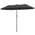thumbnail image 1 of Outsunny Parasol de Patio Double Face de 10 Pi, Parasol d'Extérieur, Gris Foncé, 1 of 10