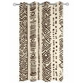 thumbnail image 2 of nqOlkjepod Outdoor Curtains for Patio Waterproof, Vintage Boho Outdoor Privacy Panels Grommet, Abstract Retro Geometric Striped Beige Blackout Outside Curtains for Porch/Cabana 54"x84", 1 Panel, 2 of 8