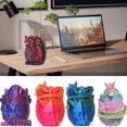 thumbnail image 2 of 3D Dragon Eggs with Dragon Inside, 3D Printed Dragon Egg, 3D Printed Animals, Mystery Dragon Egg, Articulated Crystal Dragon Fidget Toy for Birthday, Valentine'S Day for Him, Boys, Teens, Rainbow, 2 of 7