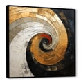 thumbnail image 2 of Designart "Minimalistic Beige Pottery Spirals I" Abstract Spirals Floater Framed Canvas Wall Art, 2 of 5