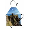 thumbnail image 1 of Scotland Apron, Dunnottar Castle with Blue Sky in Stonehaven Architecture European, Unisex Kitchen Bib with Adjustable Neck for Cooking Gardening, Adult Size, Multicolor, by Ambesonne, 1 of 4