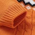 thumbnail image 4 of XIMIN Newborn Baby Boy Girl Halloween Sweater Outfit Long Sleeve Jumpsuit Ribbed Knit Cute Pumpkin Embroidery Button Knit Sweater Romper Fall Winter Clothes, 4 of 8
