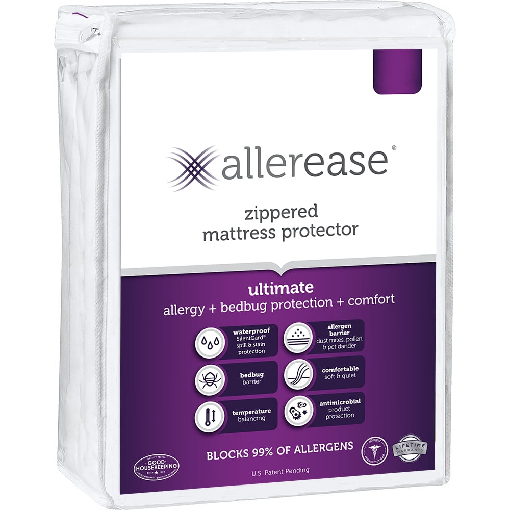 AllerEase Ultimate Comfort Allergy & Bedbug Protection Zippered