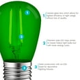 thumbnail image 4 of Luxrite S14 Edison LED Green Light Bulb 0.5W Colored LED Bulbs for Outdoor String Lights UL Listed E26 Base 4 Pack, 4 of 7