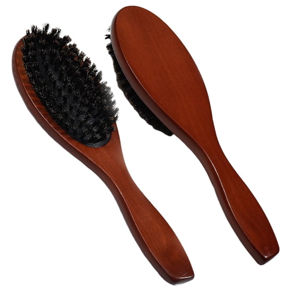 Boar Hair Brush Wooden Massage Comb for Scalp Stimulation and Smooth Detangling