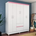 thumbnail image 2 of ROPERO 6 PUERTAS FLASH BLANCO/ROSA DARADY, 2 of 13