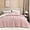 05 - Blush, variant on Fluffy Sherpa Queen Comforter Set Dark Green, Super Soft Emerald Green Fleece Warm Bedding for Winter, Luxury Jacquard Boho Fuzzy Plush Bed Set 3 Pieces(1 Shaggy Comforter, 2 Pillowcases)