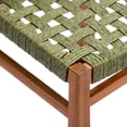 thumbnail image 5 of Christopher Knight Home 5-Piece Outdoor Wood Dining Set, Teak Square Table and Green Wicker Chairs, 5 of 15