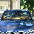 thumbnail image 4 of Twelve Zodiac Stars in Night Sky Car Windshield Sun Shade Foldable Car Front Window Visor Heat and UV Protection 57x31.5, 4 of 8