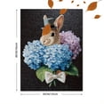 thumbnail image 3 of Qisvanset Dapper Bunny with Hydrangeas Canvas Wall Art 15.75x11.81 Inches, 3 of 8