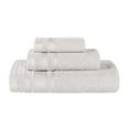 thumbnail image 6 of Superior Hays Cotton Plush Soft 3 Piece Towel Set, Platinum, 6 of 12