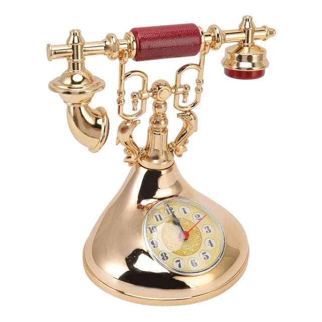 Desktop Clock Decoration,Vintage Telephone Alarm Clock Retro Telephone Clock Vintage Telephone Alarm Clock Future-Proof Design