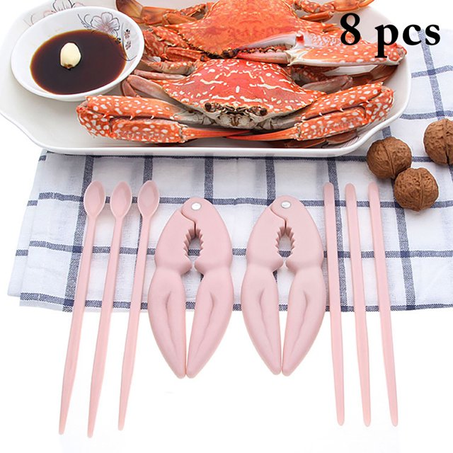 8PCS Seafood Tool Set Plastic Non-slip Multi-purpose Seafood Cracker Crab Tool