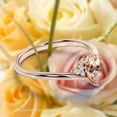thumbnail image 2 of Gorgeous Minimalist 1.25 Carat Pear Cut Morganite And Diamond Moissanite Unique Engagement Ring, Affordable Wedding Ring in 925 Sterling Silver With 18k Rose Gold Plating Gift For Her Love, 2 of 3