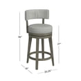 thumbnail image 2 of Hillsdale Furniture Lawton Wood Counter Height Swivel Stool Walnut, 2 of 17