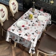 thumbnail image 5 of White Cow Geometric Pattern Rectangle Tablecloth 60"x102",Waterproof Polyester Rectangle Table Cloth, Wipeable Spillproof Polyester Tablecloth for Dining, Camping, Indoor and Outdoor, 5 of 6