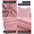 thumbnail image 5 of Maternity Dresses for Daily Baby Shower and Photography, Sleeveless Tank Dresses Side Ruching Womens Bodycon Dress, Dusty Pink, Medium, 5 of 6
