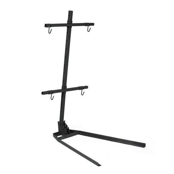 Ash & Ember Asado Cross with Adjustable Base, 61 x 28 Patagonian BBQ, 150 LB Capacity Whole Animal BBQ Stand, High Temp Black Paint