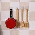 thumbnail image 3 of 6Pcs Adhesive Hooks Kitchen Wall Hanger Transparent Removable Adhesive Hanger Reusable Wall Hooks, 3 of 8