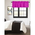 thumbnail image 3 of Kitchen Valances for Window, Rose Red Solid Color Light Filtering Rod Pocket Valance Curtain, Modern Minimalist Art Short Curtains Window Topper for Bedroom Bathroom Living Room 60x18in, 3 of 9