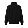 thumbnail image 5 of Mitankcoo Girls Full‑Zip Jacket Stand Collar Raglan Sleeve Sweatshirt Coat with Thumb Holes & Pockets Casual Loose Outerwear, 5 of 8