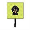 thumbnail image 2 of Carolines Treasures Checkerboard Lime Green Smooth Black and Tan Dachshund Leash or Key Holder 7Hx4.25W multicolor, 2 of 2