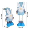thumbnail image 2 of 1PC Easter Gnomes Plush Decoration, Large Standing Swedish Tomte Gnome with Telescopic Legs, Spring Easter Figurines Santa Gnome Ornaments for Holiday Decorations Home, 2 of 9