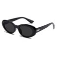 thumbnail image 2 of Gafas de sol retras del ojo de gato del marco ovalado, gafas de sol de alta gama de la moda, hechas de PC, 2 of 6