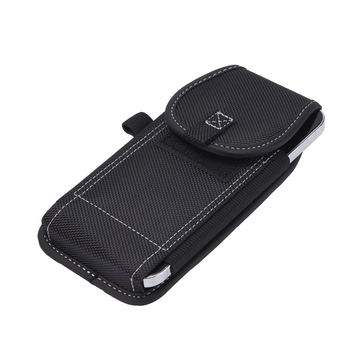 onn. Lightweight Universal Phone Case with Velcro Closure, Fits up to 6.1 in., Durable Belt Clip