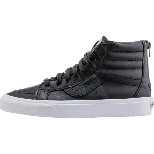stadig komme til syne Kommunist Vans SK8 Hi Reissue Zip Premium Leather Black Men's Skate Shoes Size 10 -  Walmart.com