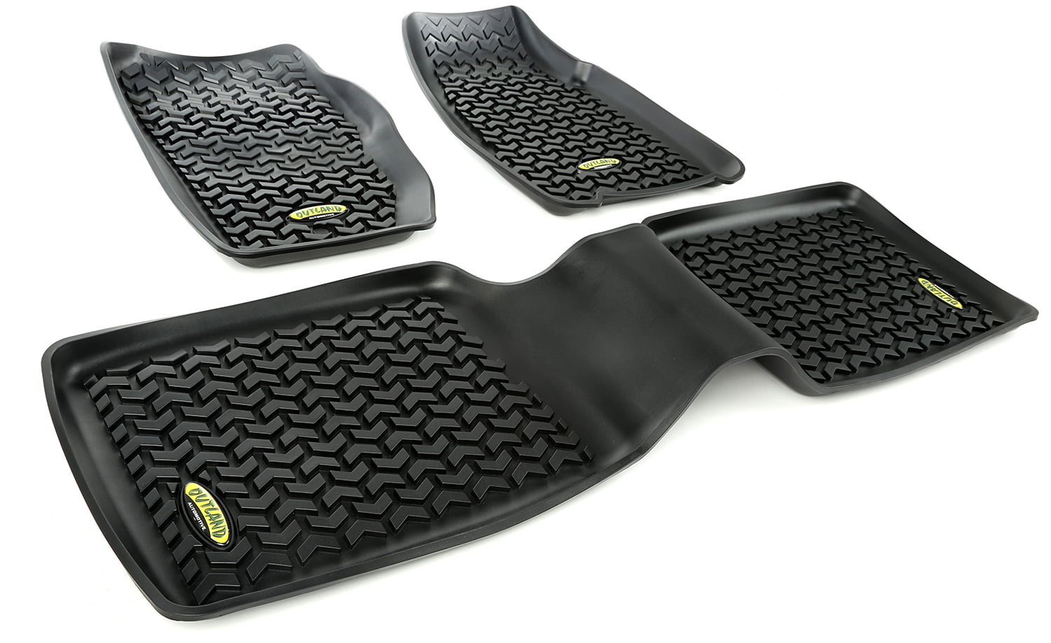 Outland 391298721 Black Front and Rear Floor Liner Kit For Select Jeep Grand Cherokee Models 