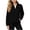 *Black, variant on ClodeEU Women's Stand Collar Full Zip Long Sleeve Fleece Jacket with Pockets,Casual Slim Fit Cropped Sweatshirt Army Green,Women's Plus L