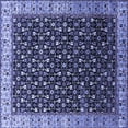 thumbnail image 1 of Ahgly Company Indoor Square Oriental Blue Industrial Area Rugs, 3' Square, 1 of 4