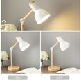 thumbnail image 2 of Bedside Lamp Learning Night Light Eye Protection Night Lamp Folding Desk Lamp Adjustable Height Desk Light LED Table Light Wooden Lamp for Bedroon Study Dormitory with White Light Yellow, 2 of 8