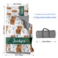 thumbnail image 5 of Kainsy Personalized Toddler Nap Mat for Boys Girls, Custom Name Kids Nap Mats for Daycare Preschool Kindergarten, Personalized Highland Cattle Sleeping Bag with Pillow Cover Blanket Set, 5 of 9