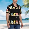 thumbnail image 3 of Pofeuu Hello Summer Gnome Print Hawaiian Shirt for Men Sleeves Casual Button Down Summer Beach Dress Shirts T-Shirts,Medium, 3 of 7