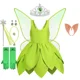 thumbnail image 3 of Vestido de hada Campanilla para niña, disfraz de elfo del bosque de fantasía, vestido de Campanilla de hojas verdes para niña, trajes de Halloween para niña, 3 of 5