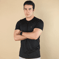 thumbnail image 2 of Playera Hombre Fitness Negro Manga Corta Secado Rápido, 2 of 4